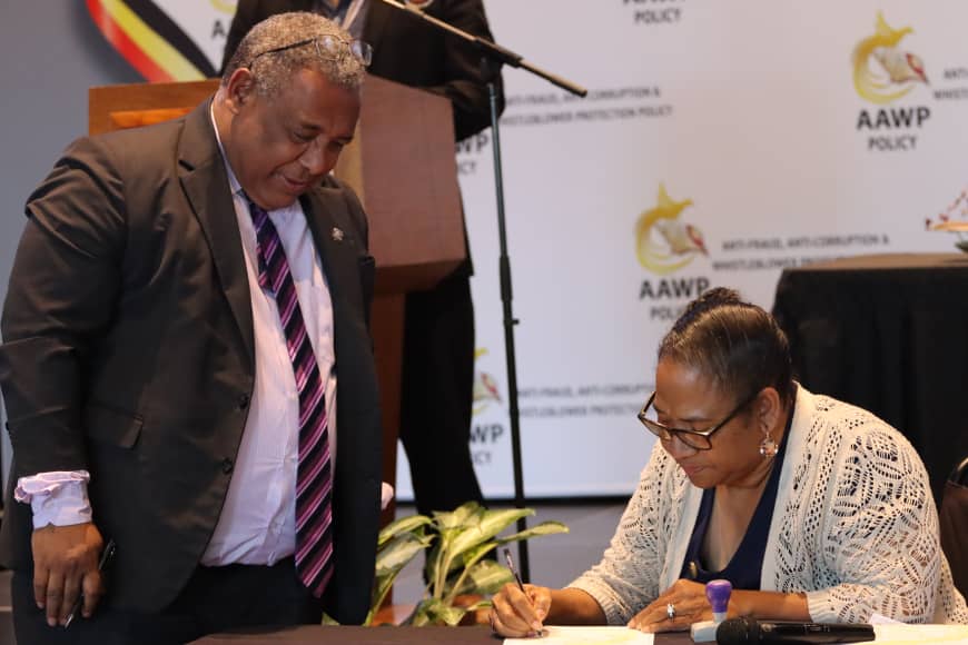 POMALEU INSTRUCTS GOV’T DEPARTMENTS TO DEVELOP OWN ANTI-CORRUPTION POLICIES