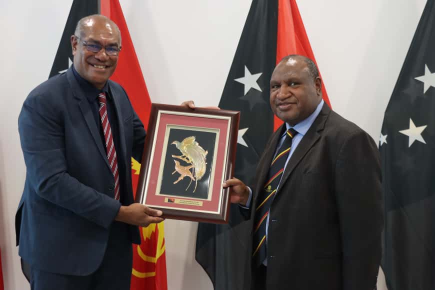 PRESIDENT OF THE GOVERNMENT OF FRENCH TERRITORY, NEW CALEDONIA, VISITS PRIME MINISTER MARAPE TO REINFORCE BILATERAL COOPERATION WITH FRANCE